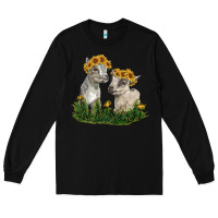 Black baby goats Long Sleeve Tee - RanaPortraitStore