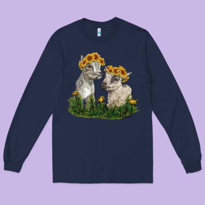 Long Sleeve Tee baby goats