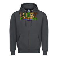 Smoke st patricks shamrock gold with rainbow Zipper Hoodie - RanaPortraitStore