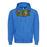 True Royal st patricks shamrock gold with rainbow Zipper Hoodie - RanaPortraitStore