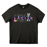 Asphalt Happy Easter Y'all Heavy Core Tee - CowhideDigitalArt