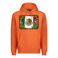 Carrot mexican flag background with cactus and sunflower Premium Hoodie - Jasminsmagicworld