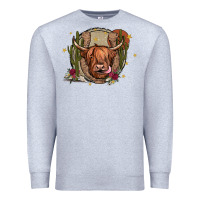 Heather Grey cow Premium Sweatshirt - JahusDesignShop