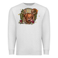 Oatmeal Heather cow Premium Sweatshirt - JahusDesignShop