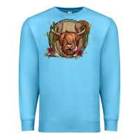 Ocean Blue cow Premium Sweatshirt - JahusDesignShop