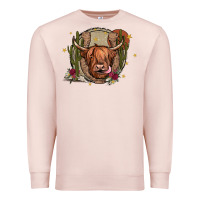 Pale Pink cow Premium Sweatshirt - JahusDesignShop
