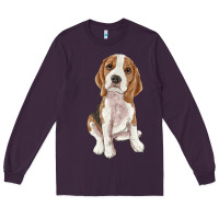 Plum beagle Long Sleeve Tee - RanaPortraitStore