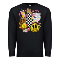 Black retro softball Premium Sweatshirt - JahusDesignShop