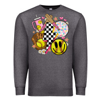 Charcoal Heather retro softball Premium Sweatshirt - JahusDesignShop