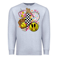 Heather Grey retro softball Premium Sweatshirt - JahusDesignShop
