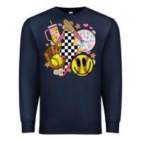 Navy retro softball Premium Sweatshirt - JahusDesignShop