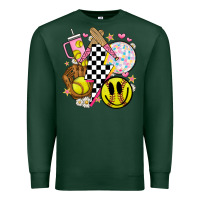Sports Green retro softball Premium Sweatshirt - JahusDesignShop