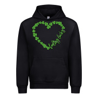 Black shamrock heart felling lucky Urban Hoodie - MaliasSmallBusiness