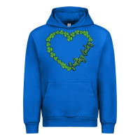 Cobalt shamrock heart felling lucky Urban Hoodie - MaliasSmallBusiness