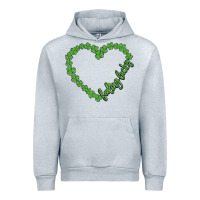 Heather Grey shamrock heart felling lucky Urban Hoodie - MaliasSmallBusiness