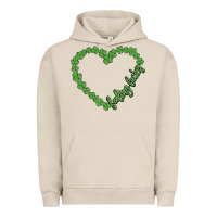Pigment French Oak shamrock heart felling lucky Urban Hoodie - MaliasSmallBusiness