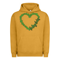 Pigment Peanut Butter shamrock heart felling lucky Urban Hoodie - MaliasSmallBusiness