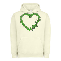 Pigment Pistachio shamrock heart felling lucky Urban Hoodie - MaliasSmallBusiness