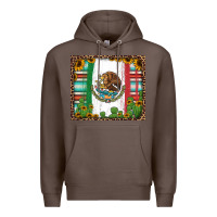Coffee mexican flag background with cactus and sunflower tumbler Premium Hoodie - Jasminsmagicworld