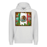 Dove Grey mexican flag background with cactus and sunflower tumbler Premium Hoodie - Jasminsmagicworld