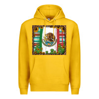 Lemon mexican flag background with cactus and sunflower tumbler Premium Hoodie - Jasminsmagicworld