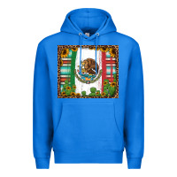 True Royal mexican flag background with cactus and sunflower tumbler Premium Hoodie - Jasminsmagicworld