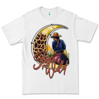 White stay wild moon cowgirl Premium Tee - RacoonDesign
