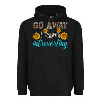 Black go away i am introvering Heavyweight Hoodie - HRA Design Shop