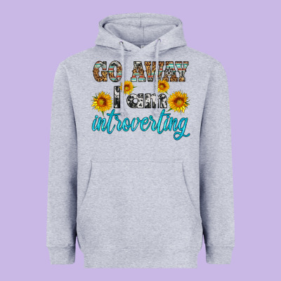 Go Away I Am Introvering Heavyweight Hoodie Designed By Hra Design Shop