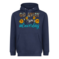 Navy go away i am introvering Heavyweight Hoodie - HRA Design Shop
