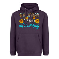 Plum go away i am introvering Heavyweight Hoodie - HRA Design Shop