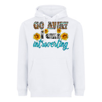 White go away i am introvering Heavyweight Hoodie - HRA Design Shop