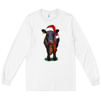 White black angus Long Sleeve Tee - RanaPortraitStore