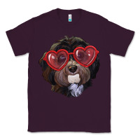 Plum Havanese dog with love glasses Classic Tee - RanaPortraitStore