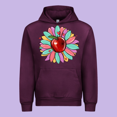 Teacher Apple Urban Hoodie Designed By Maliassmallbusiness