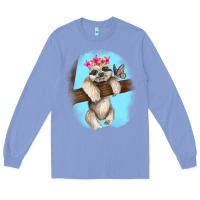 Colony Blue baby sloth Long Sleeve Tee - RanaPortraitStore