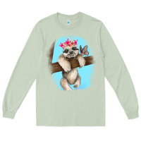 Matcha baby sloth Long Sleeve Tee - RanaPortraitStore