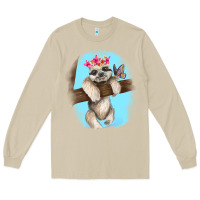 Mushroom baby sloth Long Sleeve Tee - RanaPortraitStore