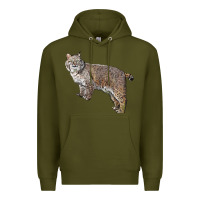 Army Green Bobcat Premium Hoodie - LillyAllenDesigns