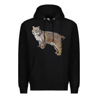 Black Bobcat Premium Hoodie - LillyAllenDesigns