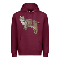 Burgundy Bobcat Premium Hoodie - LillyAllenDesigns