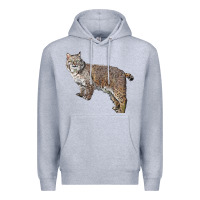 Heather Grey Bobcat Premium Hoodie - LillyAllenDesigns