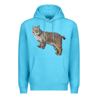 Ocean Blue Bobcat Premium Hoodie - LillyAllenDesigns