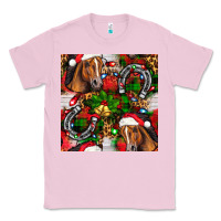 Bubblegum Pink christmas horse leopard Classic Tee - FaDigitalArtStudio