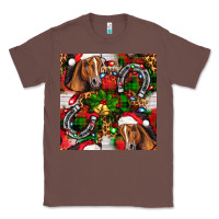 Chestnut christmas horse leopard Classic Tee - FaDigitalArtStudio