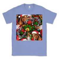 Colony Blue christmas horse leopard Classic Tee - FaDigitalArtStudio