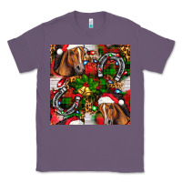 Lavender christmas horse leopard Classic Tee - FaDigitalArtStudio