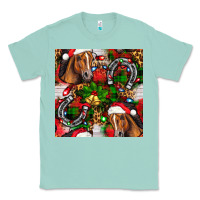 Seafoam christmas horse leopard Classic Tee - FaDigitalArtStudio