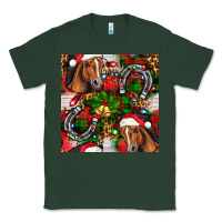 Sports Green christmas horse leopard Classic Tee - FaDigitalArtStudio