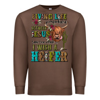 Chestnut living life somewhere between jesus take the wheel Premium Sweatshirt - JahusDesignShop